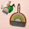 Mini Broom with Dustpan for Kids,Housekeeping Cleaning Tools Pretend Play Cleaning Brush and Dustpan Combo, Kiwi view 4