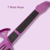 Diydeg Kids Guitar, Stringless Electric Guitar Toy with Strap and Music Score, 22.8 x 7.5in Auto Tones Switchable Foldable for Kids Girls Boys Beginners, Easy to Operate (Purple) view 4