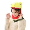 Cute Dinosaur Head Hat Cosplay Headgear Cartoon Dress Up Hat Toy PP Cotton Dinosaur Hats Party Supplies for Kids Adult, Yellow view 1