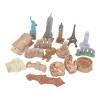 17PCS Miniature Ancient Buildings Toys Around The World City Miniatures Buildings Egyptian Pyramid Model Kit Ancient Egypt Toys view 3