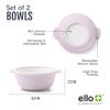 Ello Clean Start Toddler Bowls 2 Pack | Ceramic Kids/Baby Bowls with Silicone Sleeves | BPA-Free, Plastic-Free | Microwave & Dishwasher Safe | High Chair Friendly, Stackable | Dewdrop/Sugarplum view 4