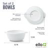Ello Clean Start Toddler Bowls 2 Pack | Ceramic Kids/Baby Bowls with Silicone Sleeves | BPA-Free, Plastic-Free | Microwave & Dishwasher Safe | High Chair Friendly, Stackable | Quiet Tide/Tech Blue view 4