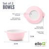 Ello Clean Start Toddler Bowls 2 Pack | Ceramic Kids/Baby Bowls with Silicone Sleeves | BPA-Free, Plastic-Free | Microwave & Dishwasher Safe | High Chair Friendly, Stackable | Cashmere Pink/Dune view 4