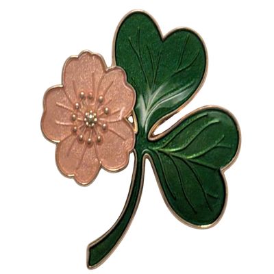 Hercules Mulligan Chapter Shamrock & Cherry Blossom Pin Grace in Bloom
