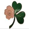 Hercules Mulligan Chapter Shamrock & Cherry Blossom Pin  Grace in Bloom view 1