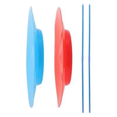 BESPORTBLE 2pcs Juggling Plates with Sticks for Adults and Circus Trick Spinning Plates for Catch Games Street Performances S Parties Easy Beginner Juggling