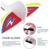 FOYTOKI 2pcs USB Charged Electric Foam Glider Airplane with Lights Airplane Plaything Smooth Safe Design Fast Charging Hand-Throw Aircraft Model for Outdoor Fun view 3