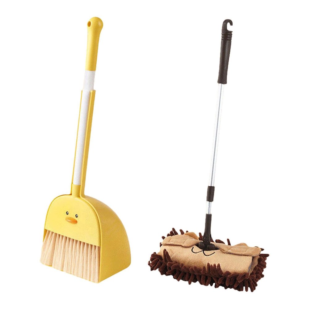 Children Housekeeping Cleaning Tools Pretend Play Birthday Gifts Mini Broom and