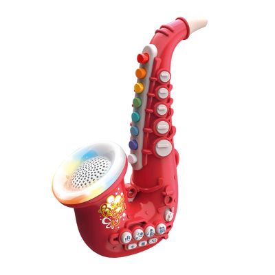 Children Toys Kids Saxophone/Trumpet/Clarinet Simulation Instrument Musical Toys Early Learning Educational Toy Gift, Saxophone Red
