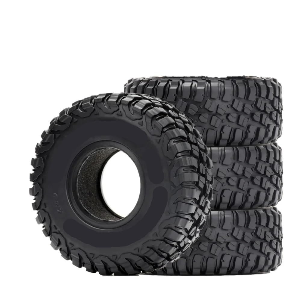4Pcs 1.55" 95 * 35MM Wheel Tires 1.55 Inch Rubber Tyre for RC Car Crawler D90 TF2 Tamiya CC01 LC70 LC80 Axial 90069 Jim-NY RC4WD