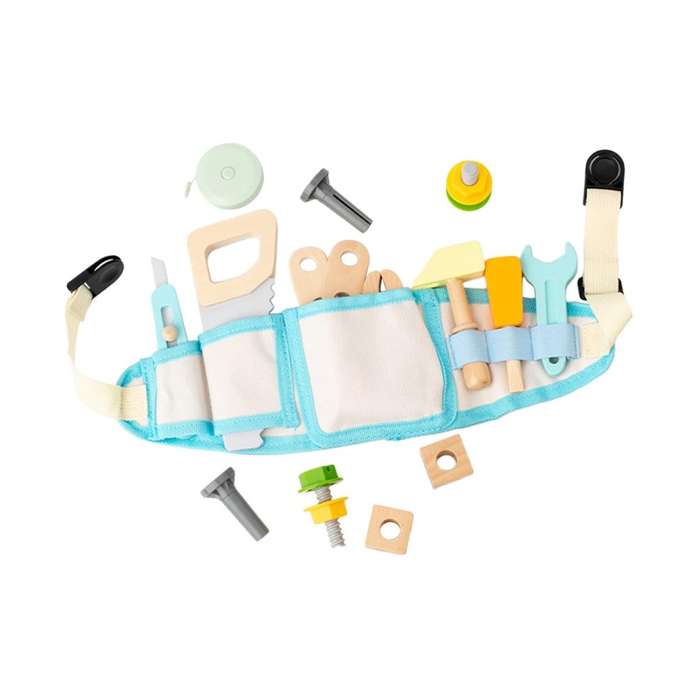 Childrens Tool Belt Set Construction Role Play Set Motor Activity Toys Pretend
