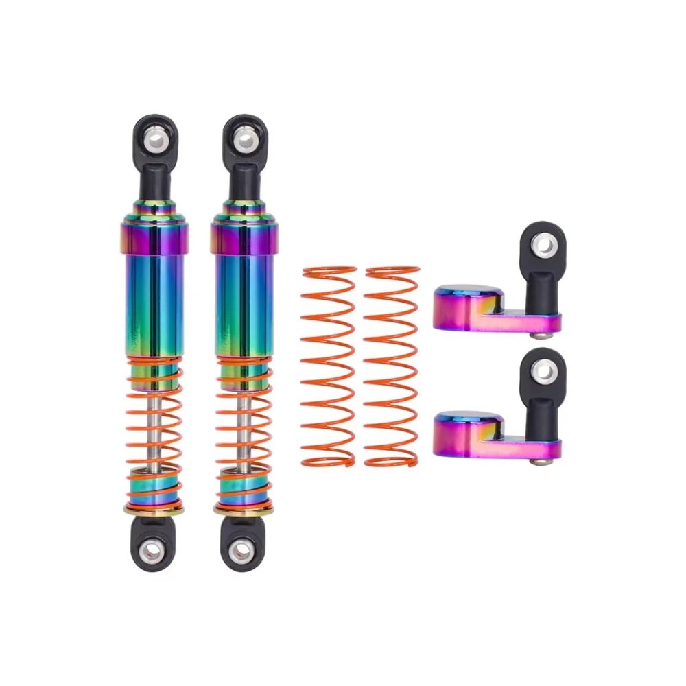 RC Upgrade Parts For LCG Cheater Rigs For SCX10 For TRX4 For Capra VS4-10 1/10 2Pcs Aluminum Big Bore Shocks Oil Damper With Offset Shock Cap RC Crawler(85mm)