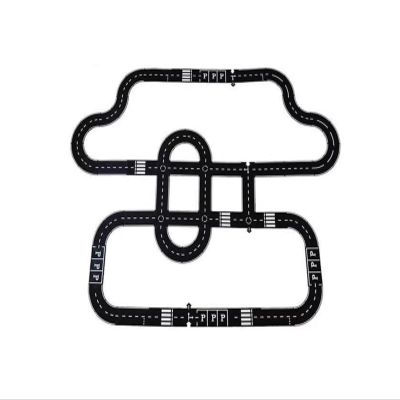 LLTCMAOYI Montessori Kids's Plastic Track Assembly Toys, Car Track Puzzle Set (64Pcs)