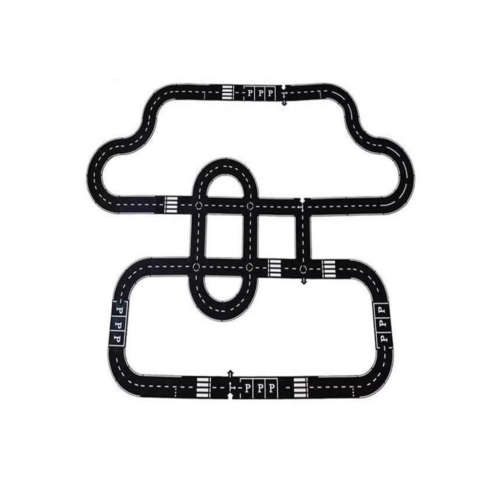 LLTCMAOYI Montessori Kids's Plastic Track Assembly Toys, Car Track Puzzle Set (64Pcs)