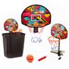 3-in-1 Mini Office Basketball Hoop for Desk, Door & Trash Can,Adjustable Mini Indoor Basketball Hoop with Ball & Pump,Fun Desktop Game and Office Toys,Great Birthday Gift Idea view 1