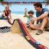 Flexible Race Track 15 Ft Starter Set, Flex Tracks for Kids 3+ with Strong Suction Cups, Flexible Car Race Ramp Track Compatible with Hot Wheels and Diecast 1/64 Cars, Portable Rolls Up Race Tracks view 4