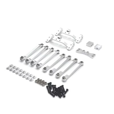 RC Models Parts For MN For MN98 D90 D91 D96 99S 1/12 RC Car Parts Metal Upgrade Fixed Tie Rod Rear Axle Servo Mount(Silver)
