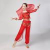 5 PCS Girls Sequin Bodysuit Sets Cute Sparkle Glitter Tops Perform Dance Costumes School Birthday Festival Party Long Sleeve Tops Waist Chain Headdress Bracelet Sets view 2