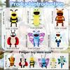 12 Pcs Plush Bug Finger Puppets Insect Hand Puppets Bulk Butterfly Bee Plush Toy with Working Mouth for Storytelling Role Playing Party Favors view 2