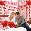 123Pcs Valentines Day Decorations Set,Valentines Day Decor Include BE Mine Love Heart XO Garlands Banner Paper Pompoms Balloons Valentine Decorations for Party Office Home Wedding Engagement view 2