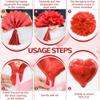 123Pcs Valentines Day Decorations Set,Valentines Day Decor Include BE Mine Love Heart XO Garlands Banner Paper Pompoms Balloons Valentine Decorations for Party Office Home Wedding Engagement view 4