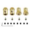 4pcs Brass Adapter 5mm to 12mm Wheel Hub Hex Adapter Compatible with Printer Supplies for Part Number D12 C14 C24 B14 B24 B16 B36 MN MN99S view 1