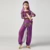 5 PCS Girls Sequin Bodysuit Sets Cute Sparkle Glitter Tops Perform Dance Costumes School Birthday Festival Party Long Sleeve Tops Waist Chain Headdress Bracelet Sets view 4