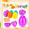 Haconba 12 Pack 4 Inch Fillable Easter Eggs Colorful Large Plastic Easter Eggs for Easter Basket Fillers Egg Hunt Party Supplies, 6 Colors view 2
