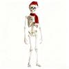 12ft Skeleton Costume Accessories Includes Santa Hat &Scarf,Banners,Funny Giant Skeleton Costume Garden Decor (A) view 2