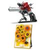 Audaxly Gothic Rose Building Kit, Sunflower Building Set, Dark Romantic Fusion of Blood-Red Roses & Artificial Flower Botanical Collection, Wall-Hanging or Tabletop Display, Ideal Gift for Teens 14+ view 1