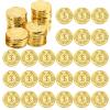100 Pcs Plastic Gold Coins, 1.37 Inch Fake Coins Pirate Coin Tokens, Pirate Party Decorations Teacher Classroom Reward Adventure Theme Party Supplies view 1