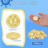 100 Pcs Plastic Gold Coins, 1.37 Inch Fake Coins Pirate Coin Tokens, Pirate Party Decorations Teacher Classroom Reward Adventure Theme Party Supplies view 2