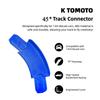 K TOMOTO 45 Degree Curved Track Pieces Compatible with Hot Wheels, Banked Turn Racetrack Connector, 8 Packs view 2