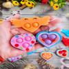 (24 Packs Love )Heart Fidget Bubble Bulk Mini Pop Keychain,For Kids Gifts Valentine's Day gifts Party Favors Holiday Supplies Classroom Student prizes view 2