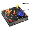 Magnetic Drift Pad for Hot Wheels Cars 1:64  Spinning Drift Track with Adjustable Speed & Direction, USB Powered Drift Pad with 5 Decorations, Display Stand for All 1:64 Scale Diecast Cars (Black) view 1