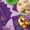 100Pcs Mardi Gras Napkins - Mardi Gras Party Decorations Carnival Mask Fat Tuesday Theme Supplies Disposable Luncheon Dinner Napkins 7.8" x4.3" for Masquerade Party Holiday Home view 4