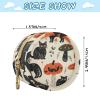 Halloween Cats Pumpkins Mushrooms Baby Pacifier Holder with Zipper and Clip Coin Purse Change Holder, Small Item Storage pouching view 3