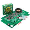 Lunmon Casino Night 4 in 1 Complete Game Set, 2 Double Sided Felts Layout Mat, 10" Roulette Wheel, 200 Chips, Rake, 19 mm Dice, On/Off Dealer Button, Win Marker for Blackjack Craps Texas Holdem Party view 1