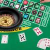 Lunmon Casino Night 4 in 1 Complete Game Set, 2 Double Sided Felts Layout Mat, 10" Roulette Wheel, 200 Chips, Rake, 19 mm Dice, On/Off Dealer Button, Win Marker for Blackjack Craps Texas Holdem Party view 3