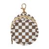 Checkered Plaid Coffee Pattern Pacifier Holder Case with Metal Clip Portable Pacifier Holder for Baby Boys Girls view 1