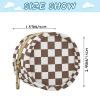 Checkered Plaid Coffee Pattern Pacifier Holder Case with Metal Clip Portable Pacifier Holder for Baby Boys Girls view 3