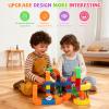 Electric Train Set for Kids Flexible Race Track Toy DIY 3D Embedded Layouts & Motorized Car 3-8 Year Old Boys Girls Toys STEM Learning Gift (123Pcs,2 Car) view 2