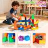 Electric Train Set for Kids Flexible Race Track Toy DIY 3D Embedded Layouts & Motorized Car 3-8 Year Old Boys Girls Toys STEM Learning Gift (123Pcs,2 Car) view 4