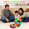 Electric Train Set for Kids Flexible Race Track Toy DIY 3D Embedded Layouts & Motorized Car 3-8 Year Old Boys Girls Toys STEM Learning Gift (51Pcs) view 3