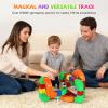 Electric Train Set for Kids Flexible Race Track Toy DIY 3D Embedded Layouts & Motorized Car 3-8 Year Old Boys Girls Toys STEM Learning Gift (81Pcs) view 3