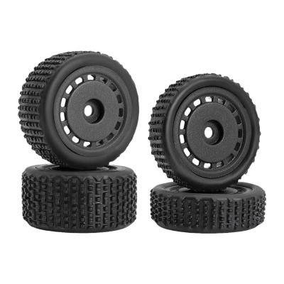 4X Wheel Rims Hub Replace Parts Lightweight Assembly Spare Parts Upgrade Part 7mm Hex for 244016 Micro B 1/24 RC Car Vehicle, Black