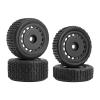 4X Wheel Rims Hub Replace Parts Lightweight Assembly Spare Parts Upgrade Part 7mm Hex for 244016 Micro B 1/24 RC Car Vehicle, Black view 1