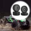 4X Wheel Rims Hub Replace Parts Lightweight Assembly Spare Parts Upgrade Part 7mm Hex for 244016 Micro B 1/24 RC Car Vehicle, Black view 3