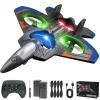 2026 New RC Stunt Fighter Jet Toy for Kids with 360 Flips & LED Lights, Foam Remote Control Airplane RC Plane for Kid Boy Adult, Altitude Hold Speed Adjust, RC Airplane Fighter Jet Toy Gifts view 1