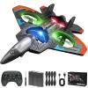 2026 New RC Stunt Fighter Jet Toy for Kids with 360 Flips & LED Lights, Foam Remote Control Airplane RC Plane for Kid Boy Adult, Altitude Hold Speed Adjust, RC Airplane Fighter Jet Toy Gifts view 1